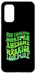 Coque pour Galaxy S20 Mental Health Warrior Retro Groovy Green Ribbon For Women