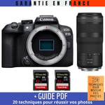 Canon EOS R10 + RF 100-400mm F5.6-8 IS USM + 2 SanDisk 32GB Extreme PRO UHS-II SDXC 300 MB/s + Guide PDF '20 TECHNIQUES POUR RÉUSSIR VOS PHOTOS