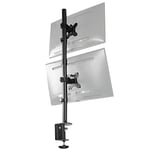 Vivo Dual LCD Monitor Desk Mount Stand Heavy Duty Stacked, Holds Vertical 2 Screens up to 32" (STAND-V002T)