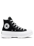 Converse Chuck Taylor All Star Lugged Hi-Tops - Black/White, Black/White, Size 4, Women
