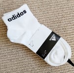 3 Pairs XS : White ADIDAS Low Ankle Trainer SOCKS Gym Yoga UK 2-3.5 , 34-36 ADI2