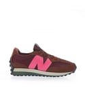 New Balance Girls Girl's 327 Trainers in Brown Mesh - Size UK 1