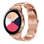 Samsung Galaxy Watch Active Stilrent länkarmband i metall, Roséguld