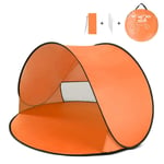 MARKOO 200 * 120 * 130cm Outdoor Automatic Instant Pop-up Portable Beach Tent Anti UV Shelter Camping Fishing Hiking Picnic,type 4 orange,CHINA