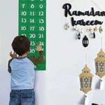 OCH Eid Mubarak Felt Advent Calendar Wall Hanging Numbered Countdown Calendar
