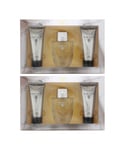 Top Gun Mens Chevron Eau De Toilette 100ml Hair & Body Wash, Aftershave Balm Gift Set X 2 - One Size