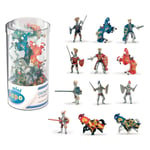 Papo Mini Knights Figures in Tube 33016 12pcs Fantasy World Detailed Figurines
