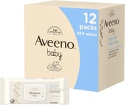 Aveeno Baby Daily Care Wipes Sensitive Skin Cleanse Gently Efficiently 864 count