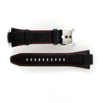 Seiko Klockarmband 7T62-0ED / SNA633P1 Läder Svart 15mm