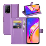 Oppo OPPO A94 5G PU Wallet Case Purple