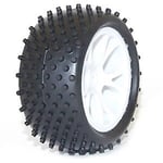 FTX Rear Buggy Wheel And Tyre Set White - Vantage FTX6301W