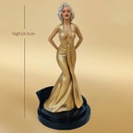 Marilyn Monroe-staty med piedestal, sexig klänningdocka, prydnad för hemmet, skrivbordssamling, figurer, födelsedagstårta, dekoration, julklapp