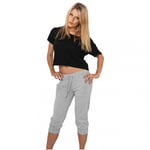 Urban Classics Women's Ladies French Terry Capri Trouser, Grey (Grey 00111), 8 (Size: X-Small)
