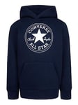 Converse Younger Boys Fleece Chuck Patch Overhead Hoody, Navy, Size 6-7 Years