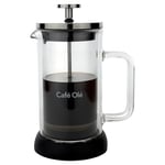 Café Olé Doppio Double Walled Glass Cafetiere, French Press, Silicone Non-Slip Base, 3 Espresso Cup/ 350ml