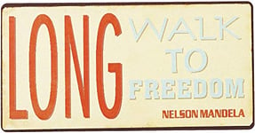 Decorative Fridge Magnet for Home Long walk to freedom 5cm x 10cm