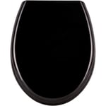 Toalettsits - YUENFONG - Svart - Mjuk stängningsmekanism - Hårdplast - Modern design Svart