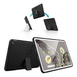 Speck Google Pixel Tablet 2023 Case and Stand - Full Back, Thin, Scratch Resistant, Drop Protection & Adjustable Kickstand - Works with Google Pixel Charging Speaker Dock - Black & White StandyShell