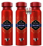 3 X Old Spice CAPTAIN Deodorant Body Spray 150ml