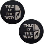 This is The Way Mandalorian Half Helmet Inspired Art Embroidered Fastener Hook and Loop Backing Tactical Morale Patch 3.15 Inch 2PCS