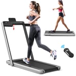 2 in 1 Folding Treadmill Electric 1-12KM/H Walking Running Machine Bluetooth