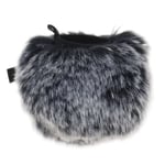 Mic Wind Cover Black And White Furry Design Compatible with Blue Yeti Nano