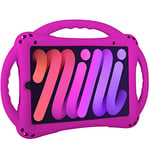 TopEsct Coque pour iPad Mini 6e génération pour Enfants - Résistante aux Chocs - avec Trois poignées de Support - pour iPad Mini 6 8,3" (1 Violet)