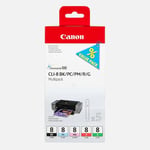 Original 5 Colour Canon CLI-8 Ink Cartridge Multipack (0620B027)
