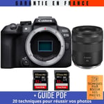 Canon EOS R10 + RF 85mm F2 Macro IS STM + 2 SanDisk 32GB Extreme PRO UHS-II SDXC 300 MB/s + Guide PDF '20 TECHNIQUES POUR RÉUSSIR VOS PHOTOS