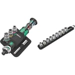 Wera 05004281001 8009 Zyklop Pocket Set 2, Ratchet Set, 18 Pieces Black-green & Belt B 4 Zyklop socket set, 3/8" drive, 9pc, 05003973001