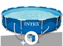 Kit piscine tubulaire Intex Metal Frame ronde 3,66 x 0,76 m + Bâche à bulles