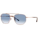 Ray-Ban Rose Gold Clear Gradient Blue