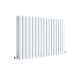 Hudson Reed Revive Double Horizontal Radiator 600mm H x 992mm W High Gloss White