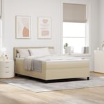 Boxspring säng med madrass ljusgrön grå 140x200 cm Manchester tyg