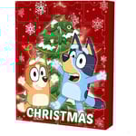 2024 Anime God Jul Adventskalender Leksak Cartoon Söta Adventsfigur Leksaker Jul Nedräkning Jul Barnpresenter (Bluey Hund Blind Box Typ B) Bluey Dog Blind Box Type B