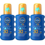 Nivea Sunscreen Spray Protect & Care  SPF 30+ For Kids 200ml x 3