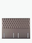 Hypnos Eleanor Full Depth Headboard, Double Imperio Grey Faux suede, Chipboard, Softwood