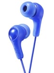 JVC Gumy in Ear Earbud Headphones with Paper Package, Powerful Sound, Comfortable and Secure Fit, Silicone Ear Pieces S/M/L - HAFX7AN (Blue)