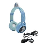 LEXIBOOK Disney Frozen 3D 2-i-1 Bluetooth® och sladdanslutning, vikbara hörlurar med säker volym
