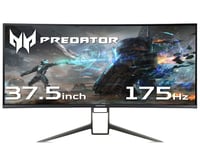 Acer Predator X38Sbmiiphzx 38 inch Quad HD+ Ultrawide Curved Gaming Monitor (IPS Panel, G-SYNC Ultimate, 175Hz OC, 1ms, HDR 600, Height Adjustable Stand, DP, HDMI, USB Hub, Black)