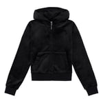 Juicy Couture Tonal embro  velour zip hoodie - jet black