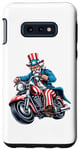 Galaxy S10e Uncle Sam Riding Motorcycle 4th of July Biker Motorcyclist Case
