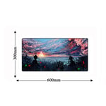 Large Mousepad 600 * 300Mm Locking Edge Large Oil Art Painting Gaming Keyboard Computer Mousepad Anime Notebook Tablet Mouse Pad Desk Cushion Mat 12
