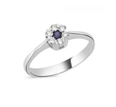 Nuran Flora Color 14 karat vitguld Ring Med Diamanter 0,18 Carat W/SI