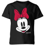 Disney Minnie Face Kids' T-Shirt - Black - 11-12 Years