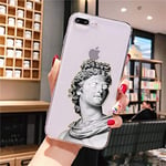 TREW Alternative statue art Cover Soft Shell Phone Case for iPhone 11 Pro XS MAX XR 8 7 6 6S Plus X 5 5S SE (Color : A16, Material : For iphone7 iphone8)