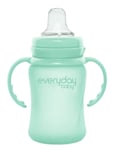 Everyday Baby Glass Sippy Cup Healthy + Mint Green Grön