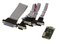 KALEA-INFORMATIQUE Carte Mini PCIe 1 Port parallèle LPT DB25 + 4 Ports COM DB9 RS232 Format mPCIe Full Size avec Chipset WCH CH384L