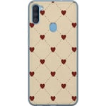 Samsung Galaxy A11 Genomskinligt Skal Heart Grid