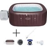 Spa gonflable BESTWAY - Lay-Z-Spa Maldives - 201 x 201 x 80 cm - 5 à 7 places - Carré + Aspirateur pour spa